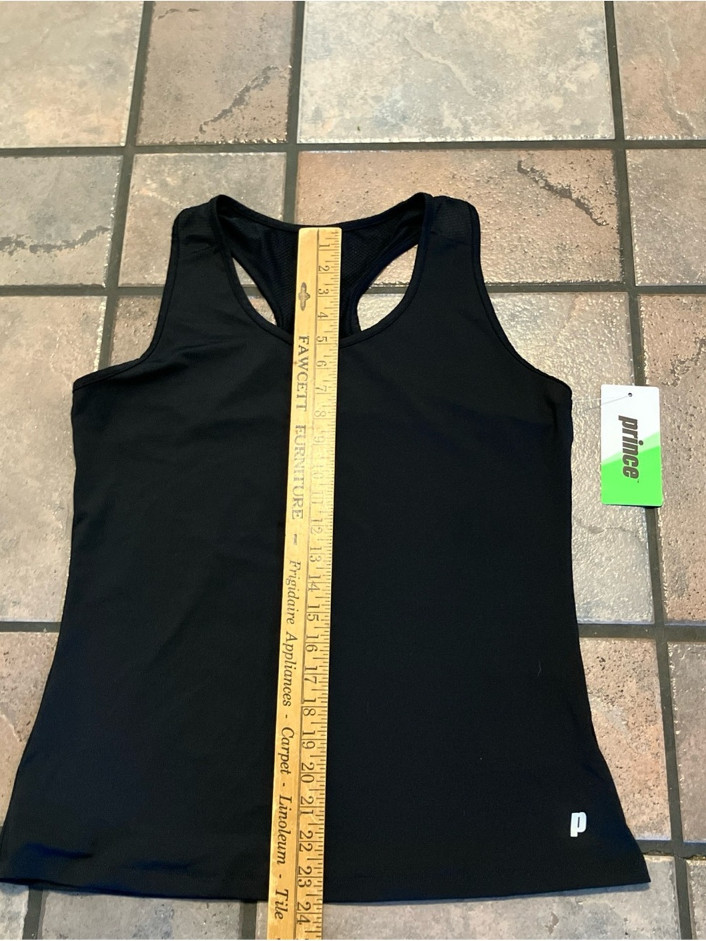 Prince Black Racerback Performance Tank Top - Picture 5 of 7